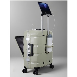 Wholesale RTS Bulk Ready-to-stock Suitcase 20 Inches Ivory White PLUS Widened Fingerprint <b>Lock</b> Durable Business Suitcase - Product Image 2