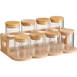 Huishoudelijke Voedselbewaarset Met Glazen Verzegelde Honing Gedroogd Fruit Vijfkorrelige Pot Transparante Thee-Opslagfles - Product Image 2