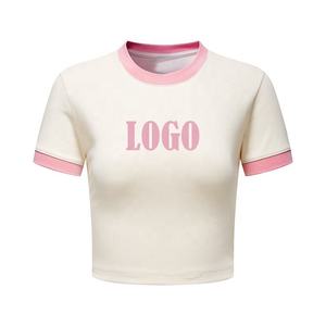 Camisetas de Verano para Mujer, Estilo Y2K, con Logotipo Personalizado, Casuales, Ecológicas, al por Mayor, de Alta Calidad, Holgadas, Estampadas, de Algodón, Sexys - Product Image 1
