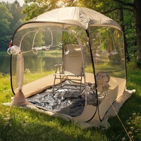 Tente sphérique gonflable transparente de haute qualité, design imperméable >3000MM, prête à l'emploi pour le sport et le camping en extérieur