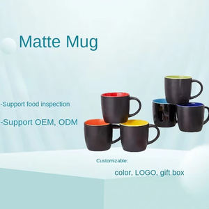 แก้วเซรามิกไฟฟ้าริเวียร่า ขนาด 10 ออนซ์ 11 ออนซ์ สีดำด้าน พิมพ์โลโก้ตามสั่ง สองสี สำหรับแจกเป็นของขวัญส่งเสริมการขาย ของที่ระลึกทางธุรกิจ จำนวนมาก - Product Image 5