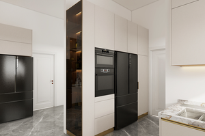 Mobili da Cucina Moderni in <span class=keywords><strong>Vendita</strong></span>, Finitura Opaca Bianca Antigraffio, Armadietti su Misura per Progetti e Abitazioni - Product Image 6