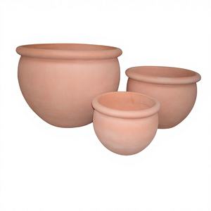 Ventes en gros de pots de fleurs en céramique de terre cuite vietnamienne de haute qualité, ronds, pour l'intérieur et l'extérieur, décoration de la maison, pépinière, jardinières en argile - Product Image 1