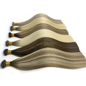 Extensioni per capelli Remy con micro anelli, punta nano, capelli umani vergini vietnamiti lisci biondi di alta qualità con anelli a maglia - Product Image 2