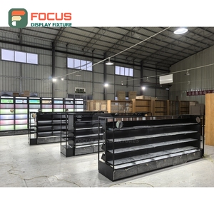 Comptoir d'exposition professionnel en métal chromé pour aménagement de magasin, conception de boutique de cosmétiques - Product Image 5