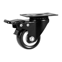 35 50 75 100 125 Mm kauçuk Tpr tekeri tekerlek masa mobilya teker endüstriyel sepet alışveriş arabaları tekeri