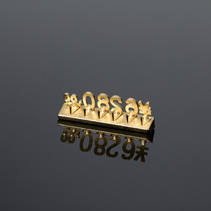 Customizable Gold Metal Price Tag <strong>Display</strong> Racks for Jewelry Watches iPhone <strong>Unique</strong> Digital Price Cubes - Product Image 5