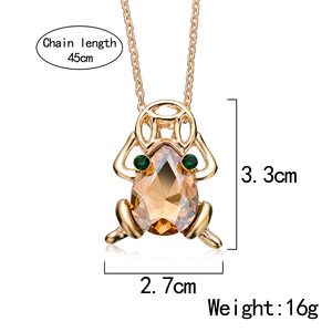Collana con ciondolo rospo Feng Shui per donna e uomo collana placcata in oro con ciondoli serie <span class=keywords><strong>Folklore</strong></span> cinese - Product Image 2