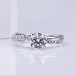 Anillo de Diamante de Laboratorio IGI de Corte Redondo de 14K y 1CT, Anillo de Compromiso con Diamante de Boda - Product Image 6