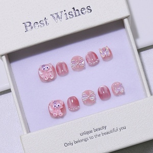 <span class=keywords><strong>Uñas</strong></span> Postizas Hechas a Mano de 10 Piezas con Logotipo Personalizado para Niños, Diseño 3D de Alta Calidad <span class=keywords><strong>Estilo</strong></span> Salón, Modelo de <span class=keywords><strong>Uñas</strong></span> Artificiales - Product Image 2