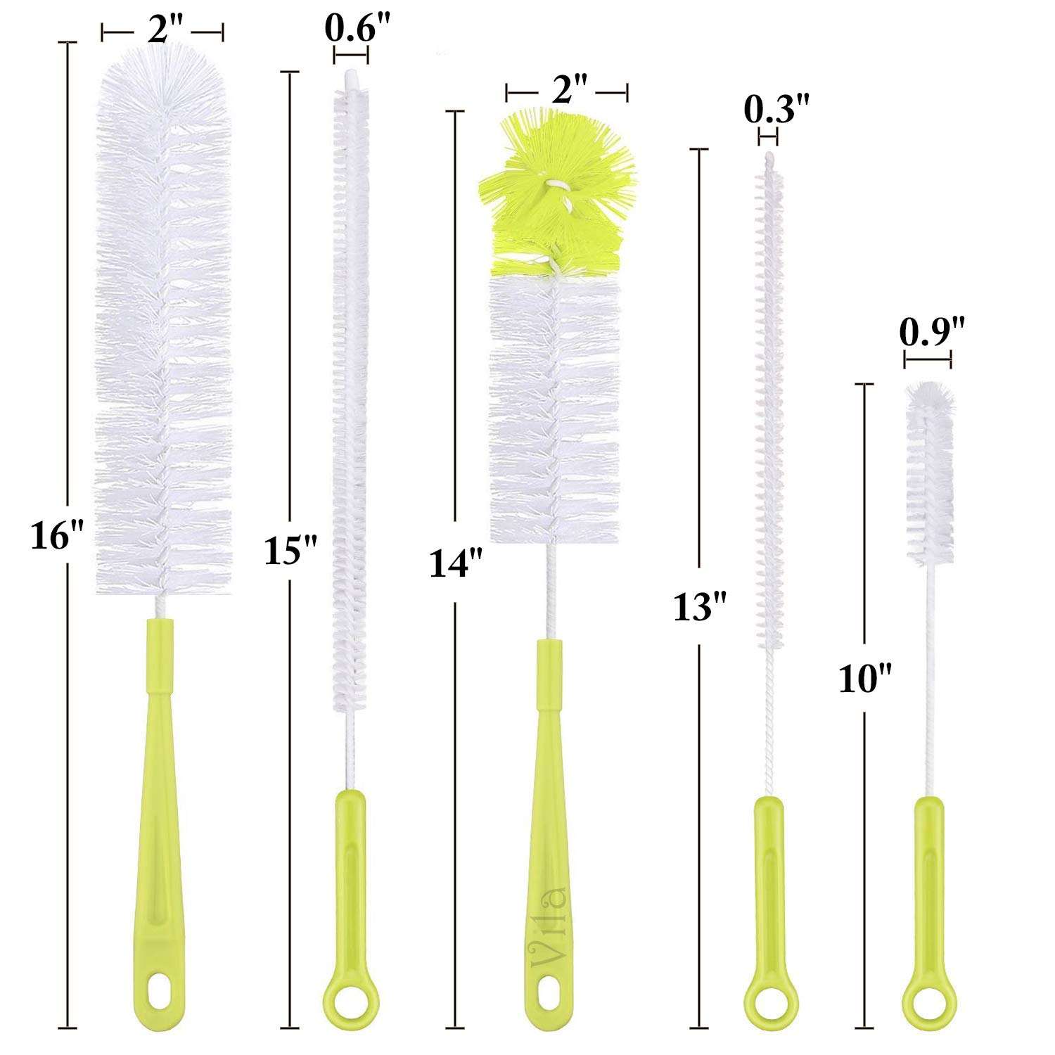 Poignée en plastique 5pcs brosse à bouteille