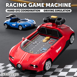 Jouet de simulateur d'aventure de jeu de course de voiture d'enfants en plastique frais avec le volant - Product Image 2