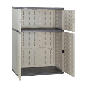Armadio alto in resina da giardino tavira 2 scopa armadio | Forniture da giardino all'aperto | Prodotto pronto <span class=keywords><strong>per</strong></span> la spedizione dalla spagna - Product Image 3