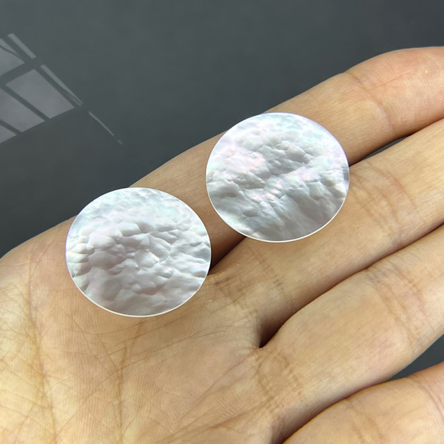 2A Grade 25*0.45MM Natural White Fish Scale Shell Mother of Pearl Eco-Friendly OSB Brand for Watch Dial Parts