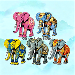 Imán de Resina para Refrigerador con Diseño de Elefante del Sudeste Asiático, Recuerdo de Viaje Creativo de Tailandia, Laos y Camboya, Regalo Magnético, ODM/OEM - Product Image 1