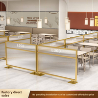 Cloison pliante de restaurant en verre à rideaux longs, design moderne et minimaliste, sans perçage, en acier inoxydable