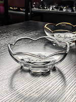 Kristallen glazen ronde dessertkom & fruitplateau Luxe transparant elegant woondecoratie Hoogwaardig exquisiete compacte decoratie