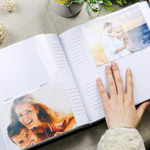 Album photo de haute qualité, texture suède premium, design doré, 4x6, 200 photos, album photo familial, mariage, bébé - Product Image 5