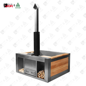 Vapasauna pour 5-6 personnes, bain à remous extérieur moderne chauffé au bois, écologique, autoportant, chauffage rapide en 50 minutes, idéal pour villa, resort, <span class=keywords><strong>camping</strong></span> - Product Image 3