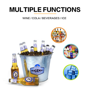 Jyb Grote Capaciteit Logo Gedrukt Ijzeren Emmer Handvat Gegalvaniseerde Metalen Dranken Koeler Emmer Party Ijsemmer - Product Image 6