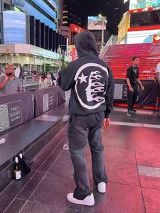 Sudadera con Capucha de Alta Gama Estilo Americano Vintage, Lavada y Desgastada, Unisex, 100% Algodón, Forro de Felpa, para Otoño - Product Image 5