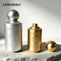 Bouteilles de parfum rondes certifiées CE 2026, 30ml, 50ml, 100ml, en verre coloré électrolytique, vides, avec couvercles