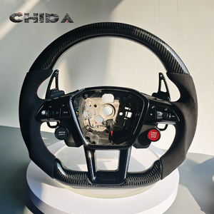 พวงมาลัยคาร์บอนไฟเบอร์เหมาะสำหรับ audis A3 S3 S4 S5 S6 R8 A7 <span class=keywords><strong>Q3</strong></span> Q7 A6L B8 B9 A7L A8 RS6 Q5 RS7 TT A4 A5 C7 <span class=keywords><strong>RS</strong></span> Q6 - Product Image 1