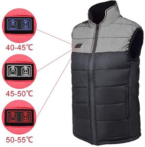 <span class=keywords><strong>Gilet</strong></span> <span class=keywords><strong>chauffant</strong></span> d'hiver décontracté pour homme et femme, coupe-vent, avec fermeture éclair, 3 températures réglables, lavable, <span class=keywords><strong>batterie</strong></span> non <span class=keywords><strong>incluse</strong></span> - Product Image 3