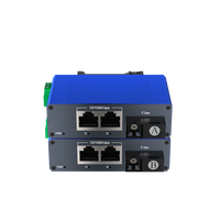 Convertisseur de média de qualité industrielle Mini 1 Port SC Fiber 2 Port 10/100M Montage sur rail Din Convertisseur fibre SMF MMF vers Ethernet