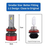 Phare LED automatique K12-MINI H1/H4/H7/H11 voiture étanche 9-30V phares LED