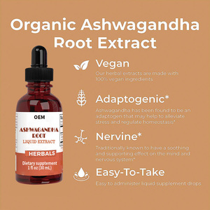 Extrait liquide de racine d'ashwagandha de marque privée OEM Soulagement du <span class=keywords><strong>stress</strong></span> Soutien énergétique Soulagement du <span class=keywords><strong>stress</strong></span> Supplément à base de plantes Formule personnalisée - Product Image 3