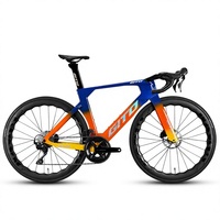 Vélo de route aérodynamique Jietuo GITO entièrement en carbone, cadre G525530, roues en carbone à profil ondulé, groupe de freins à disque hydrauliques 105