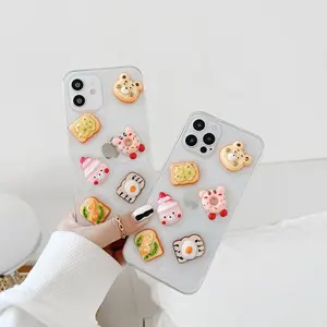 Factory customized unique fancy lovely 3D Cute Bear Design TPU Soft Cell Phone case for iPhone 6 7 8 Plus 11 12 Pro 13