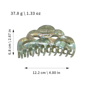 Fermagli per Capelli in PVC Semplici Rettangolari a Doppio Braccio con Molla 12cm per Uso Quotidiano - Product Image 4