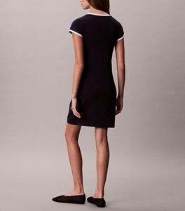 Vestido Deportivo Corto Personalizado OEM 100% Algodón con Cuello Redondo y Manga Corta para Tenis/Golf, Vestido Camiseta para Mujer, Verano - Product Image 3