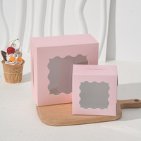 Boîtes en papier recyclables de qualité alimentaire avec fenêtre transparente, boîte d'emballage pour gâteau avec fenêtre transparente, boîte d'emballage classique pour gâteau