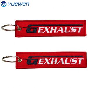 Porte-clés personnalisé avec logo, broderie, pour cadeau promotionnel, porte-clés en tissu, jet tag - Product Image 2