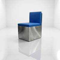 Canapés et tables sur mesure en acier inoxydable pour 4 personnes, style influenceur, design industriel, pour bars, salons et cafés