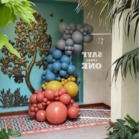 Décoration d'arche de ballon gonflable mat pour fête de mariage à thème style rétro personnalisé pour anniversaire baby shower