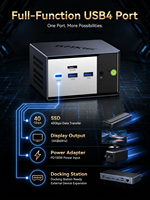 Desktop AMD AI 9 HX470 Mini Host Workstation Mini PC 12-core 24-thread Gaming Computer PC 64GB LPDDR5 1TB SSD with WIFI7