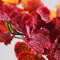 Groothandel Realistische Kunstmatige Vanda Orchideeën Bloemen Handgemaakt voor Pasen Kerstmis Bruiloft Feest Hotel Huisdecoratie