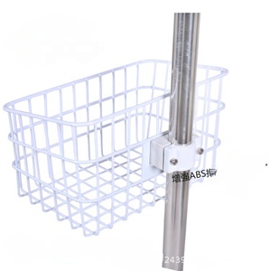 Thickened Stainless Steel Mobile Infusion Rack Height <b>Adjustable</b> Pump Tray Frame Blue Infusion Rod Support Hospital Use Advanced - Product Image 4