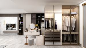 Nouvelle conception BALOM, dernière conception d'armoire, armoire en bois blanc intégrée, armoire de rangement, dressing - Product Image 2