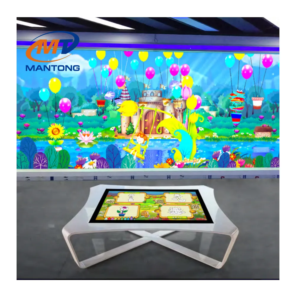 Professional Kids Game Interactive Table Painting Game Projection 3D Mapping Interactive Projector Technology