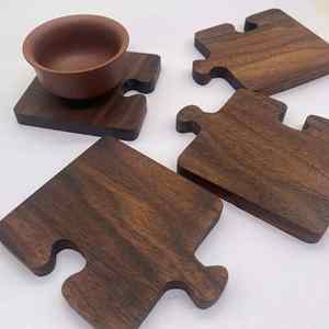 แผ่นรองแก้วไม้วอลนัทอเนกประสงค์ ทนความร้อน สำหรับบาร์ ร้านอาหาร สำนักงาน - Product Image 2