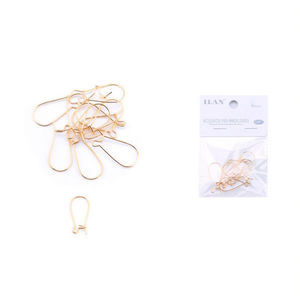Ganci per Orecchini Ilan 0.7x20mm in Oro K, 12 Pezzi, Accessori per Creazioni Artigianali - Product Image 1