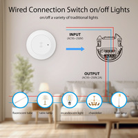 Détecteur de mouvement intelligent PIR radar Tuya WiFi BLE 5.0 24G à large portée de détection, détecteur de présence humaine domestique, sonnette intelligente à montage mural