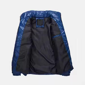 Doudoune matelassée d'hiver pour hommes personnalisée d'extérieur Bulle imperméable à capuche Col montant réversible Toile Style High Street - Product Image 2