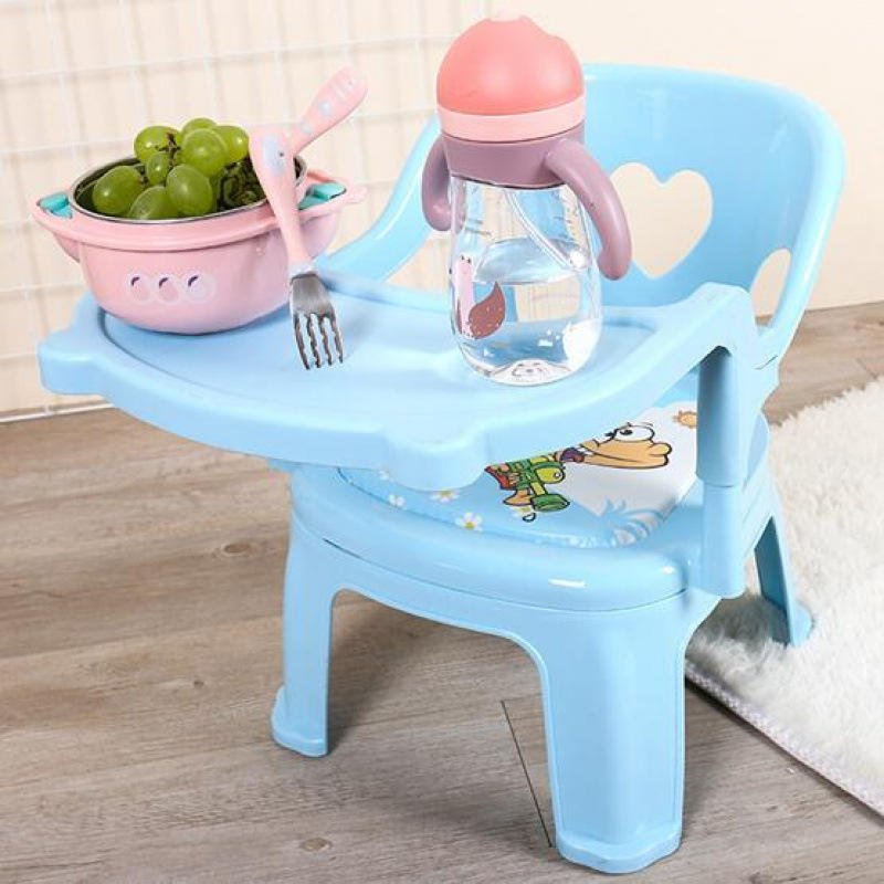 bleu clair + assiette + coussin de luxe épaissi