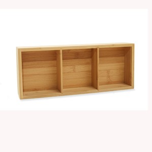 Wooden Storage Box Rectangular <b>Open</b> Top With Compartments Drawer Organizer For Kitchen Home Cosmetic Tea Jewelry - Product Image 3